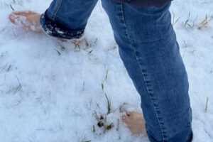 Schnee Treten